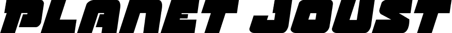 Preview of the Planet Joust Italic font