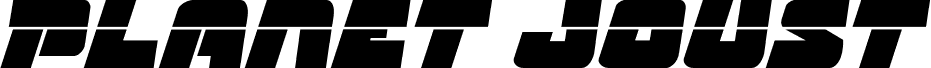 Preview of the Planet Joust Laser Italic font