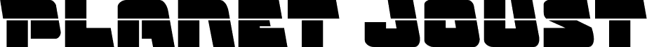 Preview of the Planet Joust Laser font