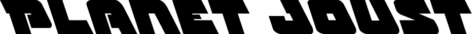 Preview of the Planet Joust Leftalic font