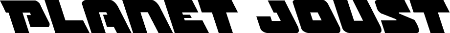Preview of the Planet Joust Light Leftalic font