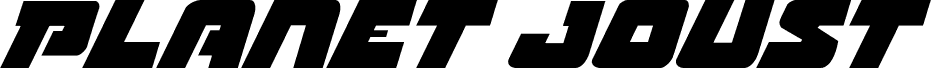 Preview of the Planet Joust Light Super-Ital font