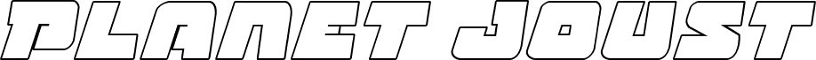Preview of the Planet Joust Outline Italic font