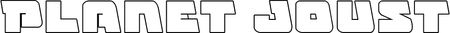 Preview of the Planet Joust Outline font