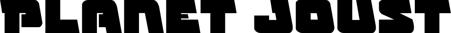 Preview of the Planet Joust font