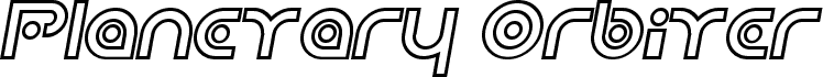 Planetary Orbiter Outline Bold Italic