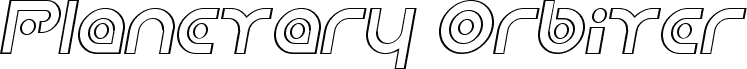 Planetary Orbiter Outline Italic