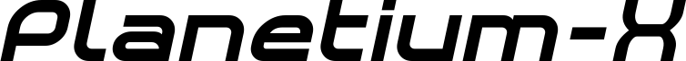 معاينة خط Planetium-X Bold Italic Demo