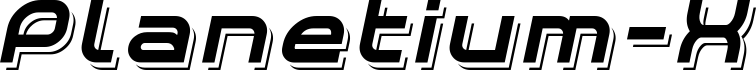 معاينة خط Planetium-X  Shadowed Italic Demo