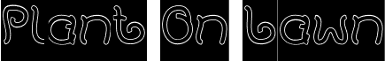 Preview of the Plant On Lawn-Hollow-Inverse font