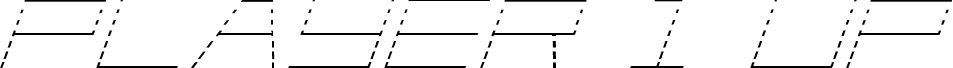 Player 1 Up Gradient Italic