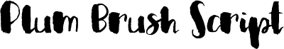 Ukážka písma Plum Brush Script Demo