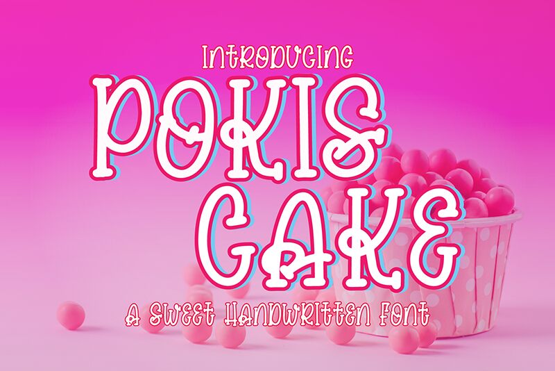 pokis cake Schriftart