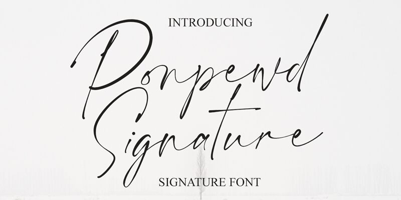 Ponpewd Signature font | Fonts2u.com