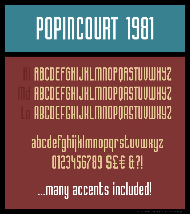 Popincourt 1981 Schriftart