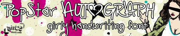 PopStar Autograph Carattere