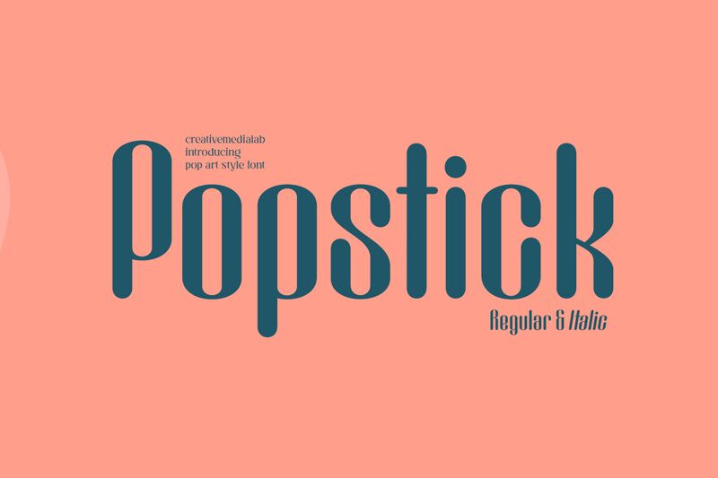 Popstick Schriftart