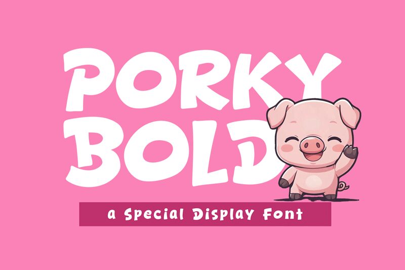 Porky Bold — Apresentação da fonte