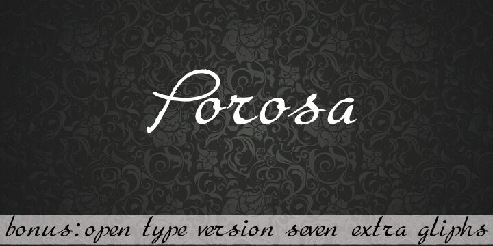 Porosa Schriftart