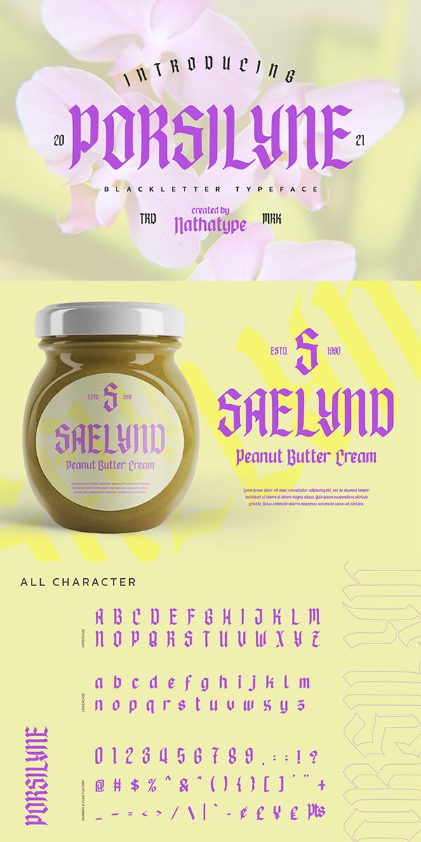 Porsilyne Шрифт