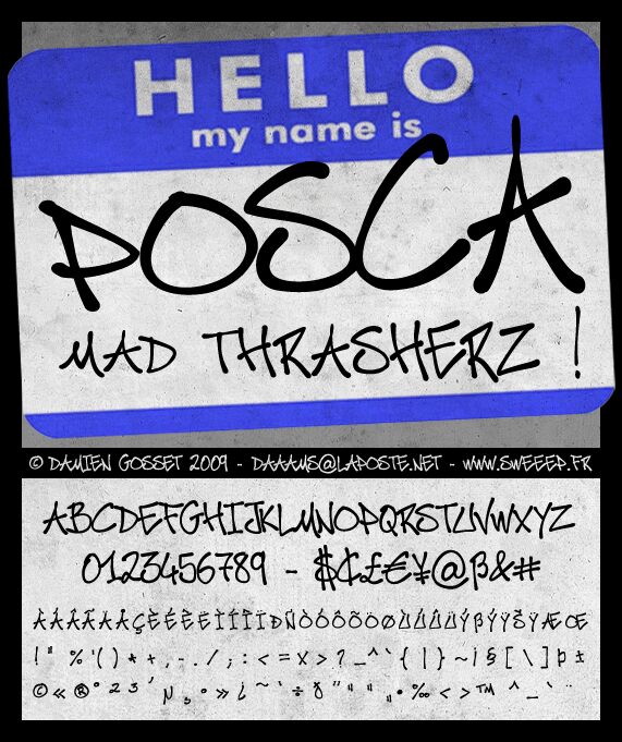 Posca Mad Thrasherz Schriftart