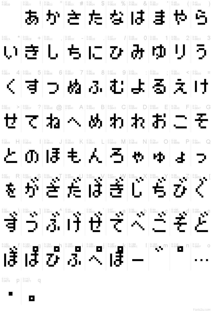 Pokemon Gb Japan Hrregular Font