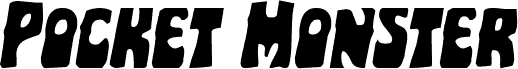 Anteprima del carattere Pocket Monster Expanded Italic