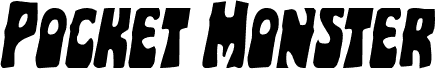 Anteprima del carattere Pocket Monster Italic