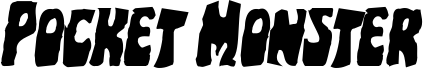 Anteprima del carattere Pocket Monster Mangled Italic