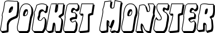 Anteprima del carattere Pocket Monster Shadow Italic