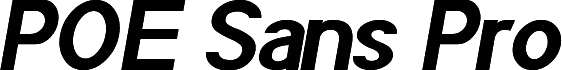 POE Sans Pro Bold Italic