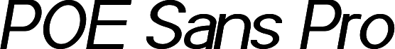 POE Sans Pro Italic