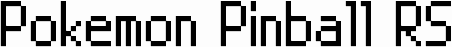 Preview of the Pokemon Pinball RS font