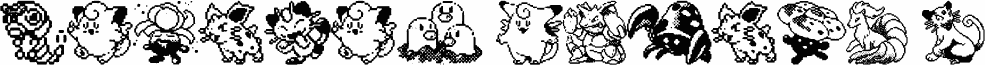 Preview of the Pokemon pixels 1 font