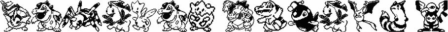 Ukážka písma Pokemon pixels 2