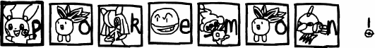 Preview of the Pokemon ! font