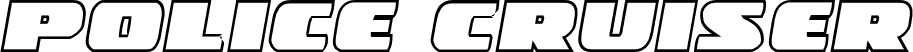 Police Cruiser Outline Italic