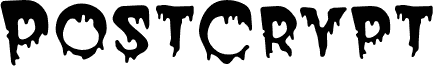 Preview of the PostCrypt font