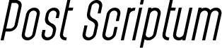 PostScriptum Italic