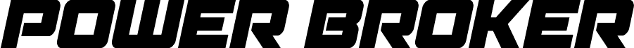 Náhled písma Power Broker Condensed Italic