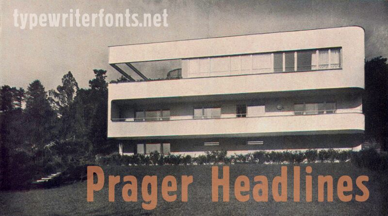 Prager Headlines Czcionka