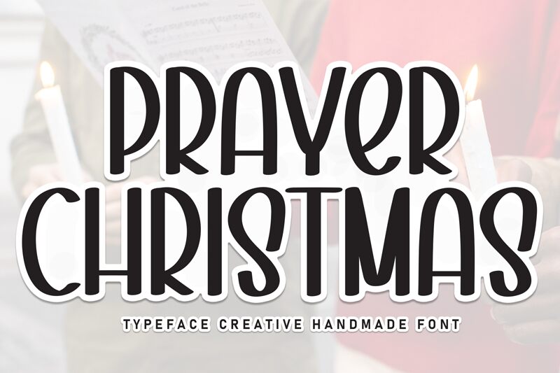 Prayer Christmas Schriftart