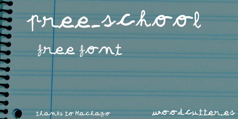 pree-school Schriftart