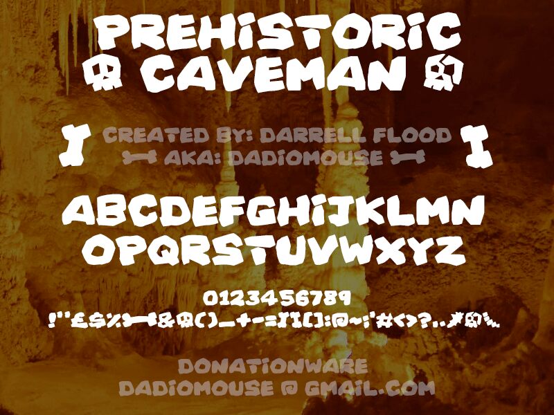 Prehistoric Caveman Druh písma