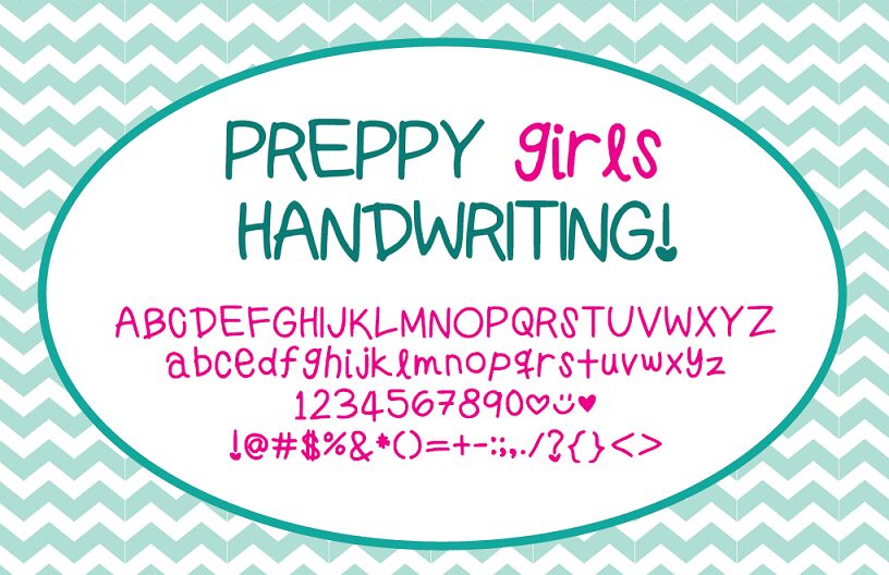 PreppyGirlsHandwriting Font