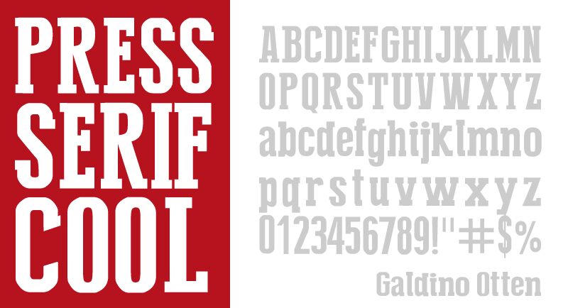 Press Serif Cool Schriftart