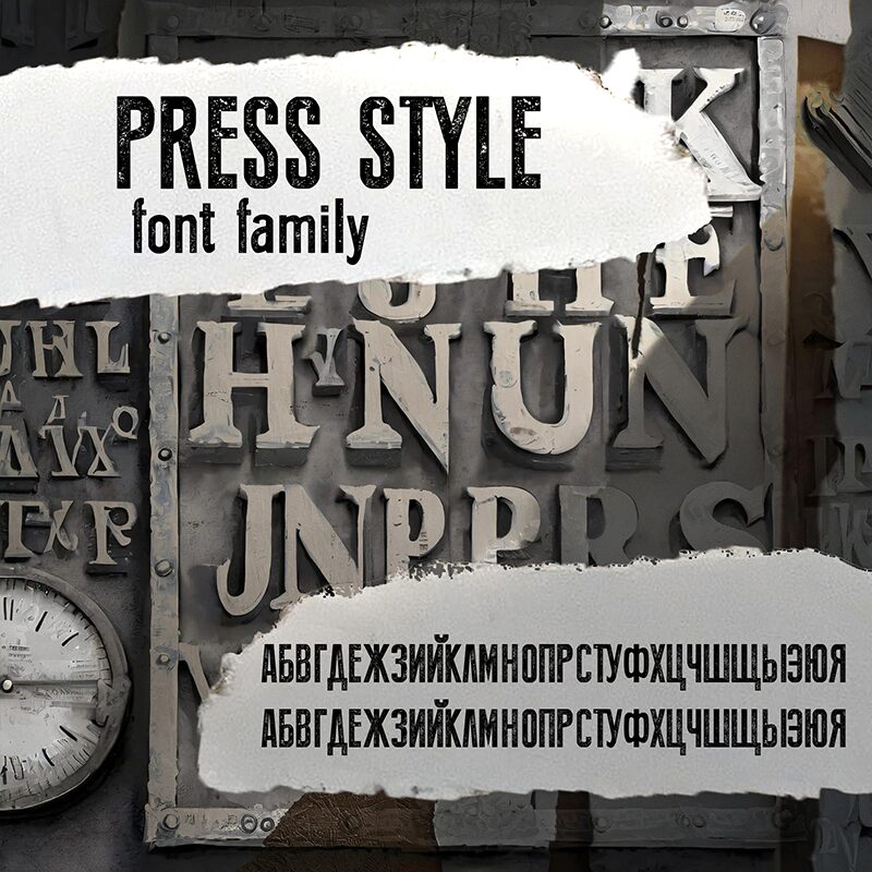 Press Style Schriftart