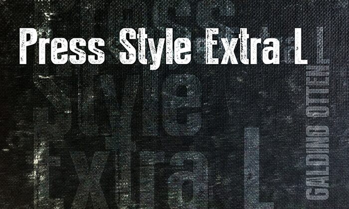 Press Style Extra L Schriftart