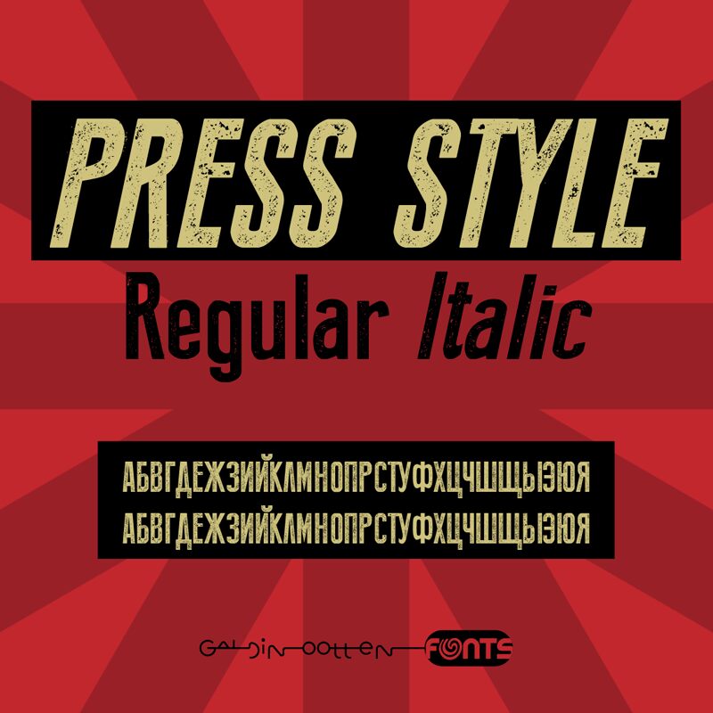 Press Style Schriftart