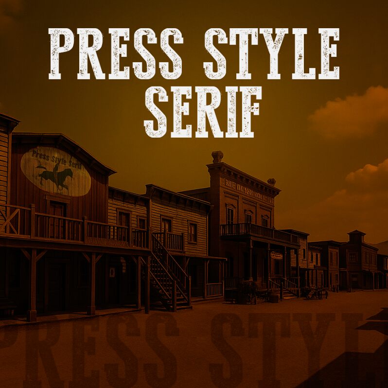 Press Style Serif Schriftart